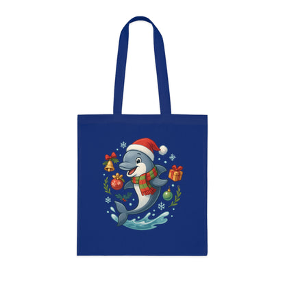 Christmas Dolphin Tote Bag