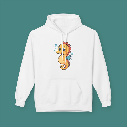 Cartoon Cute Seahorse Fleece Unisex Hoodie