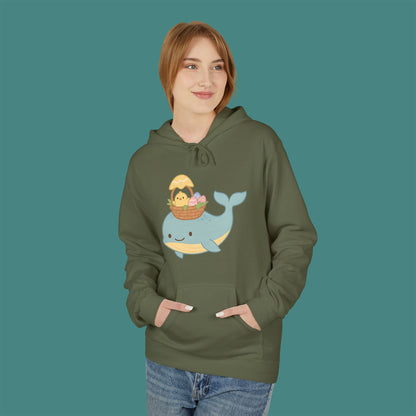 Easter Whale Fleece Unisex Hoodie