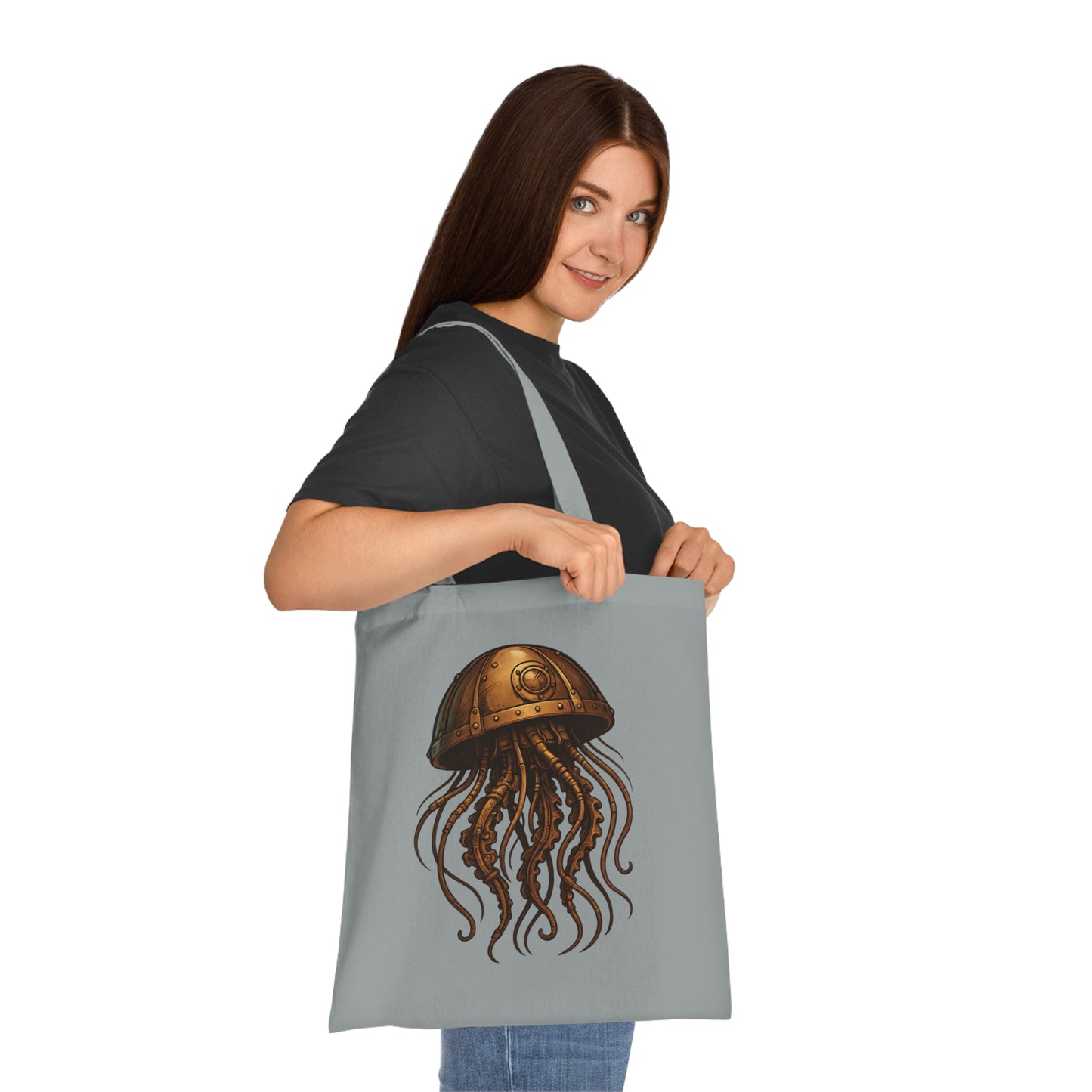 Steampunk Mechanical Jellyfish Tote Bag