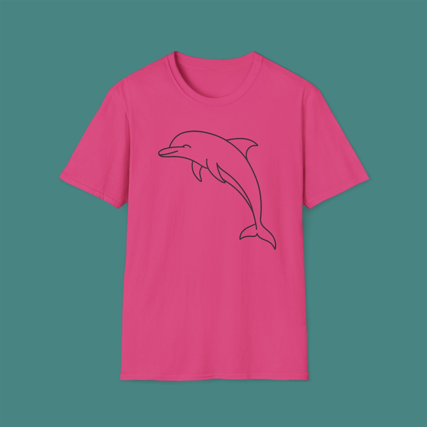 Minimalist Line Art Dolphin Unisex T-Shirt