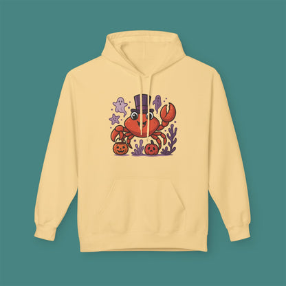 Halloween Crab Fleece Unisex Hoodie