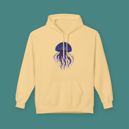 Cosmic Galaxy Jellyfish Fleece Unisex Hoodie