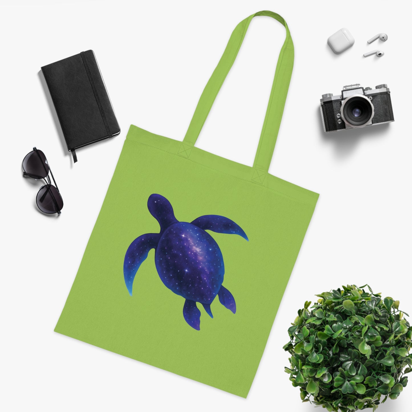 Cosmic Galaxy Turtle Tote Bag