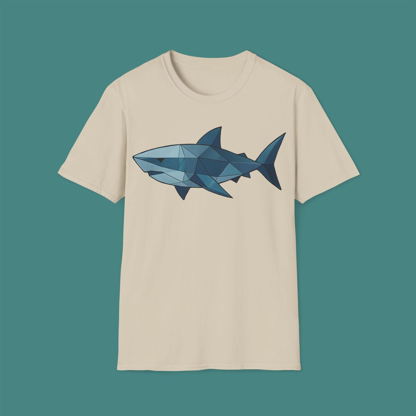Geometric Polygon Shark Unisex T-Shirt