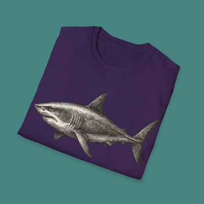 Vintage Etching Shark Unisex T-Shirt