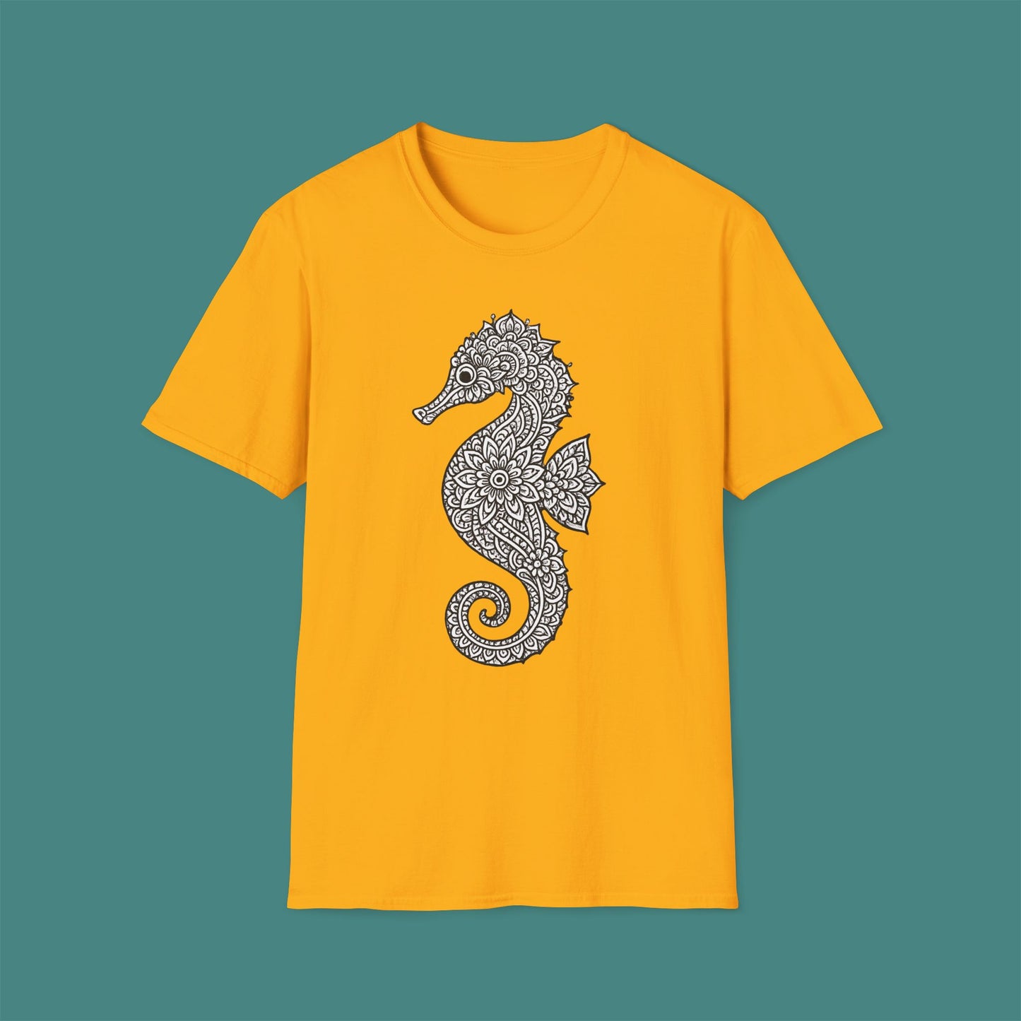 Intricate Mandala Seahorse Unisex T-Shirt