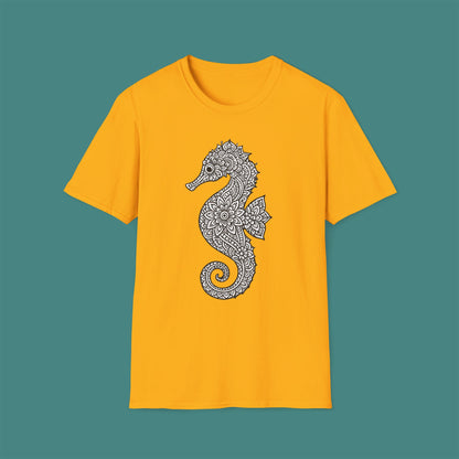 Intricate Mandala Seahorse Unisex T-Shirt