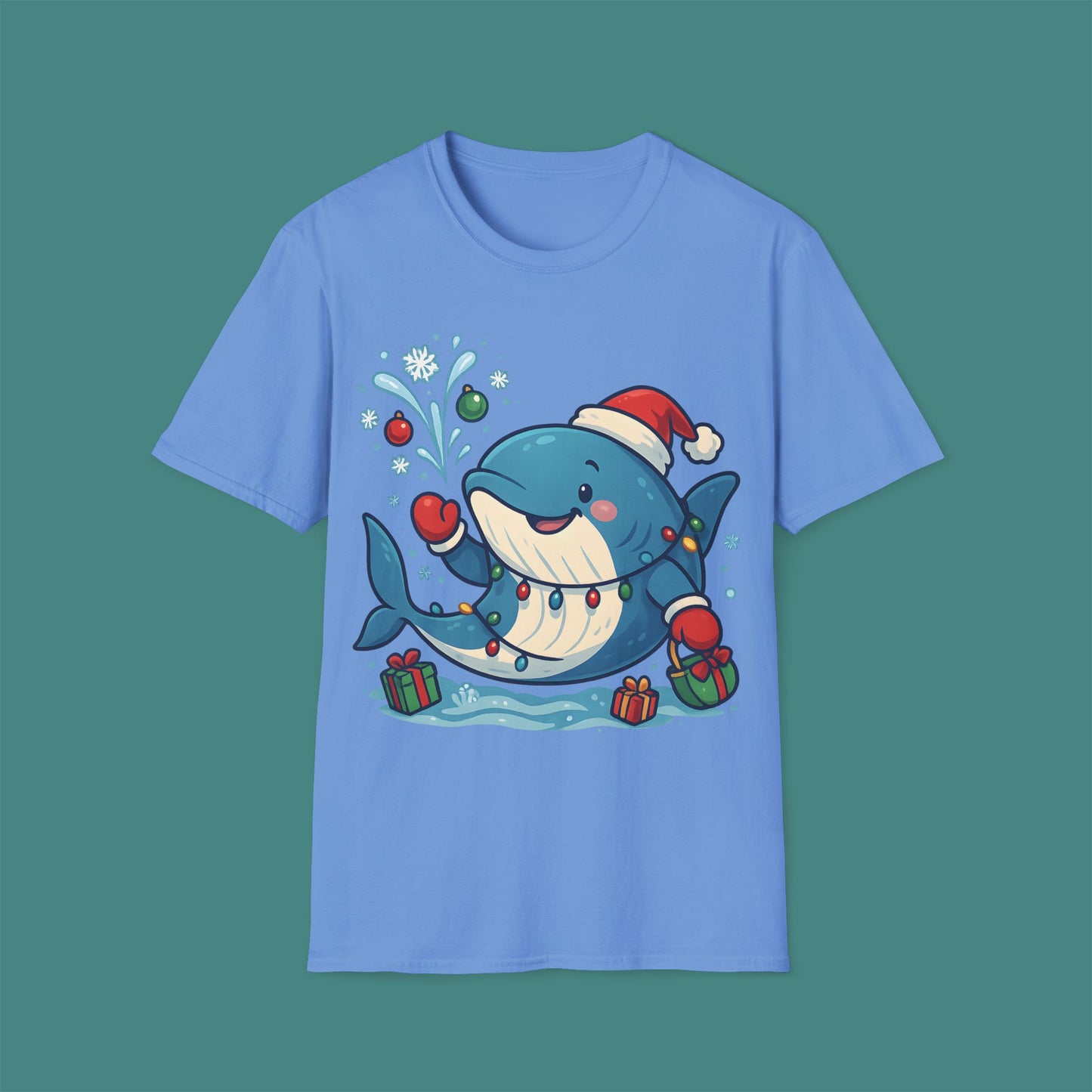Christmas Whale Unisex T-Shirt