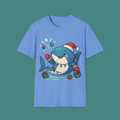 Christmas Whale Unisex T-Shirt