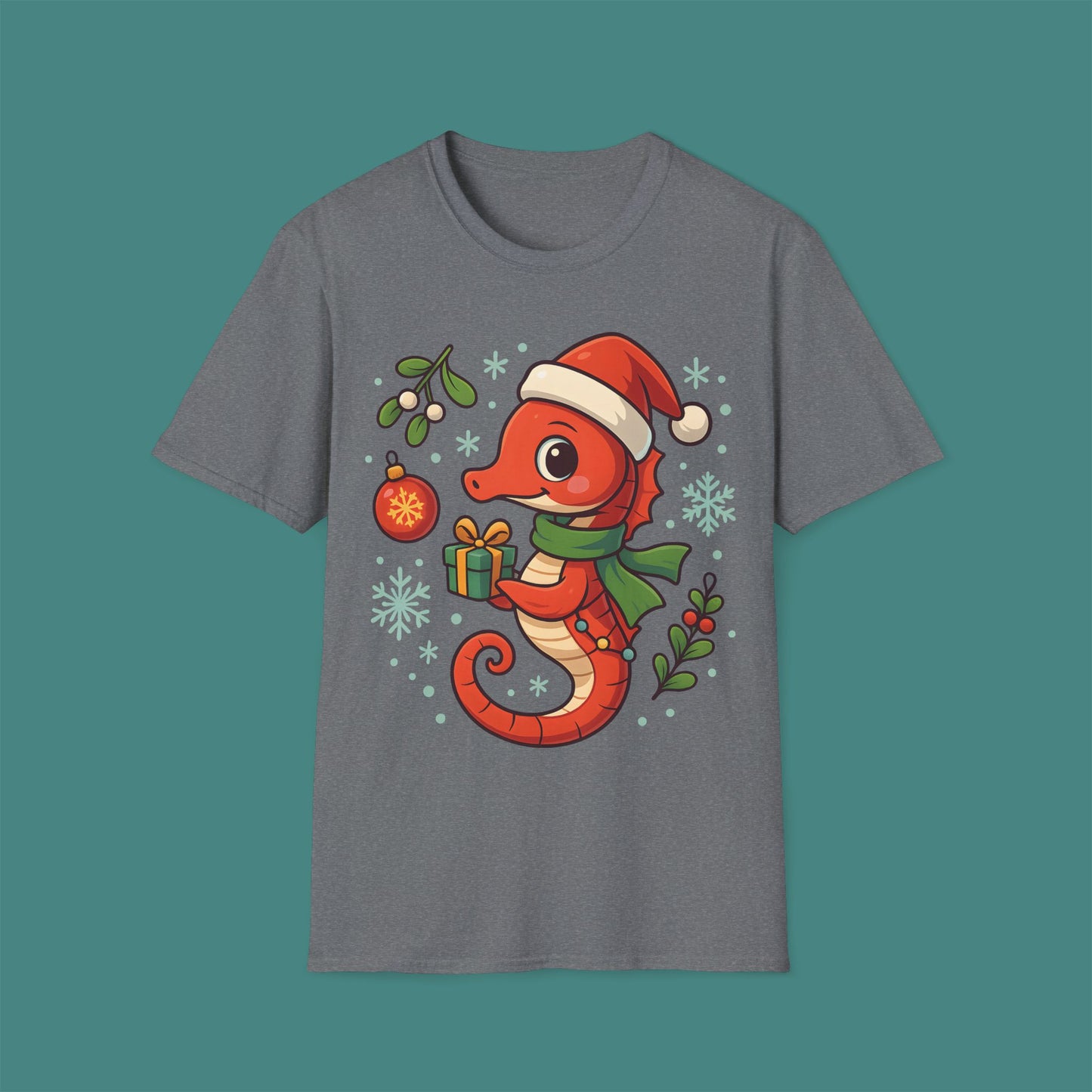 Christmas Seahorse Unisex T-Shirt