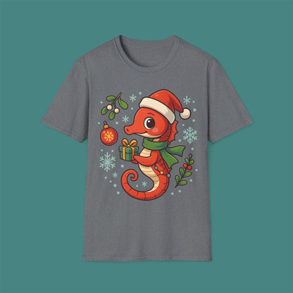 Christmas Seahorse Unisex T-Shirt