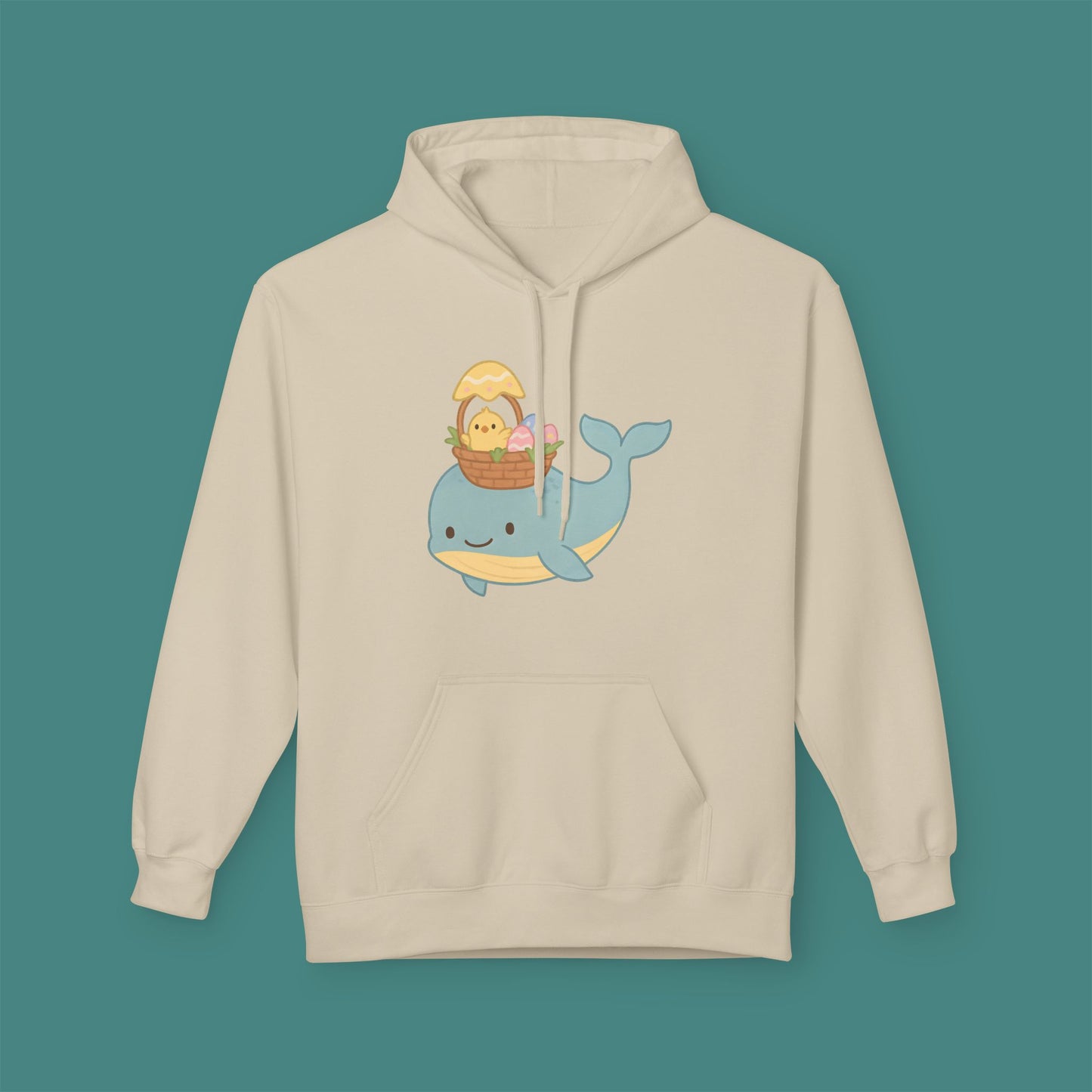 Easter Whale Fleece Unisex Hoodie
