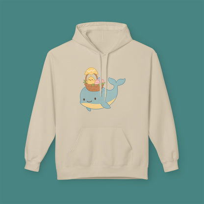 Easter Whale Fleece Unisex Hoodie