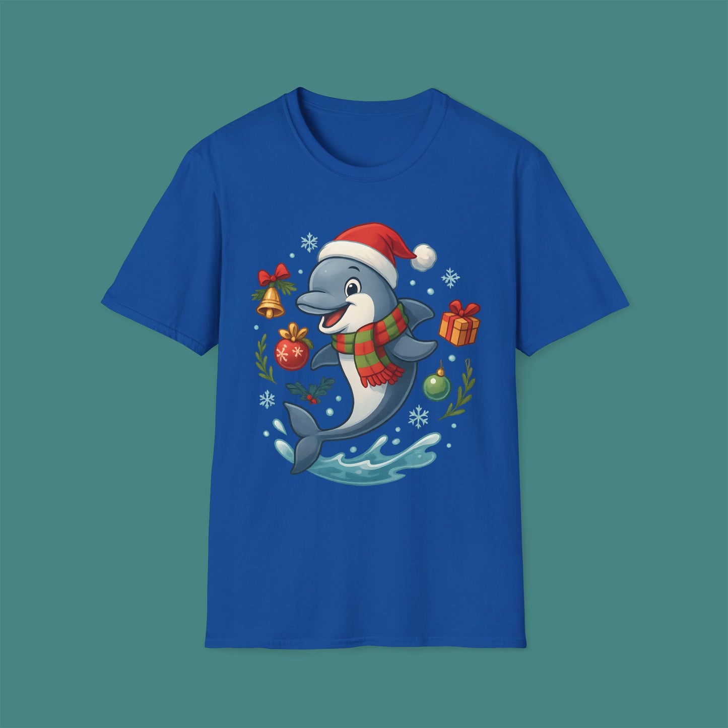 Christmas Dolphin Unisex T-Shirt