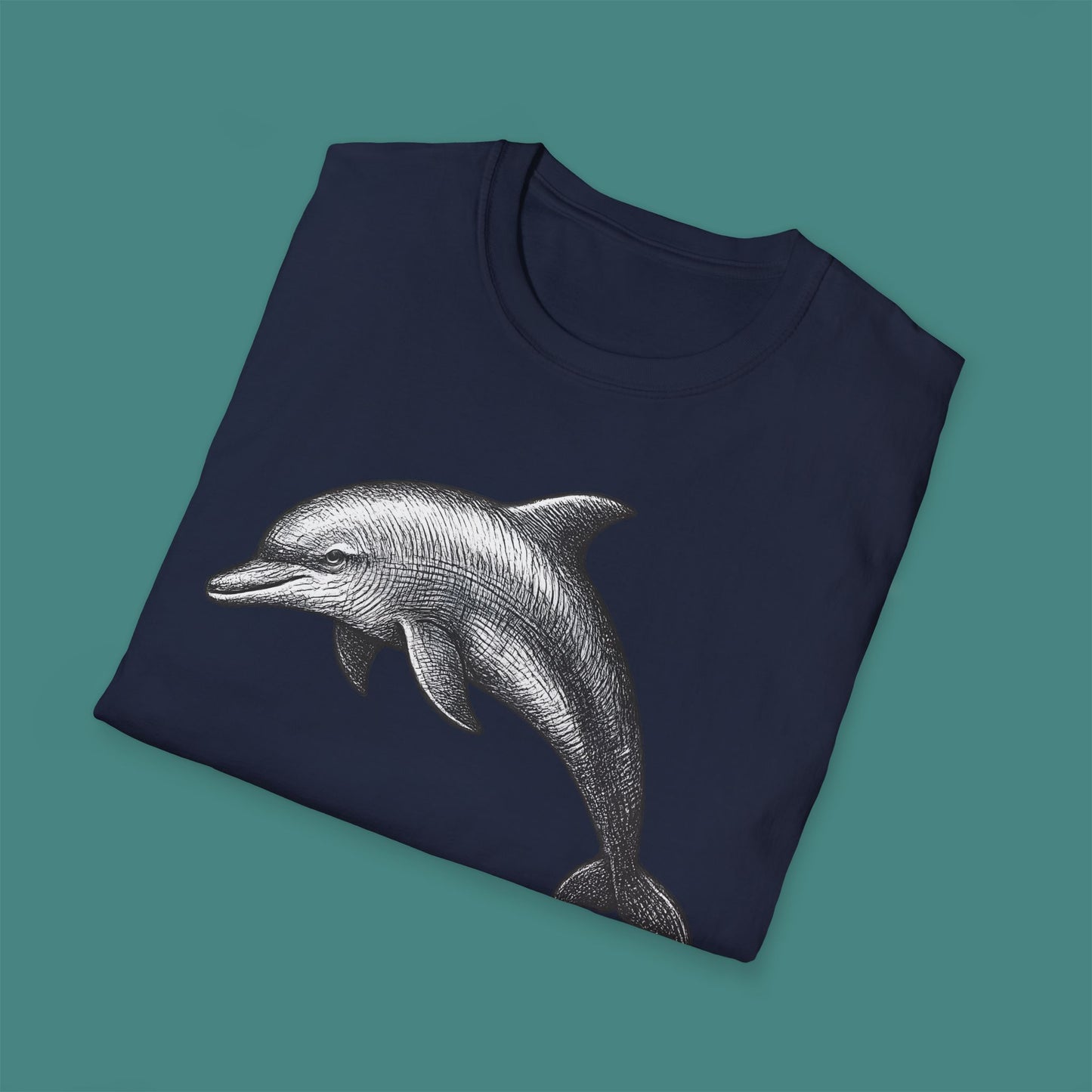 Vintage Etching Dolphin Unisex T-Shirt