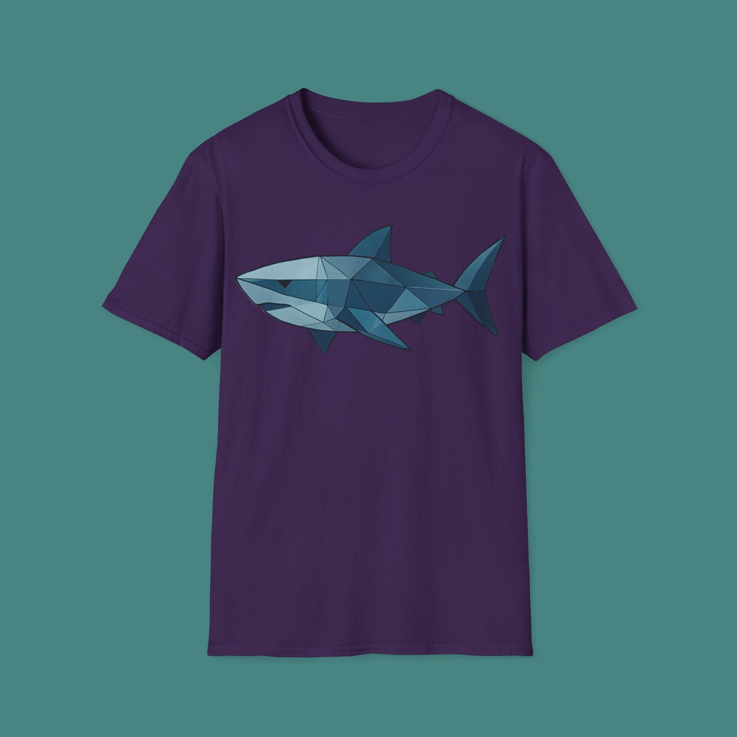 Geometric Polygon Shark Unisex T-Shirt