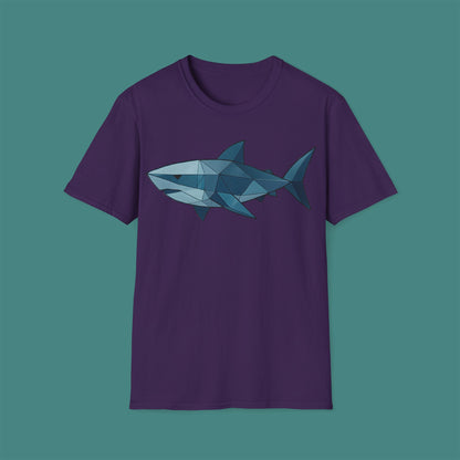 Geometric Polygon Shark Unisex T-Shirt