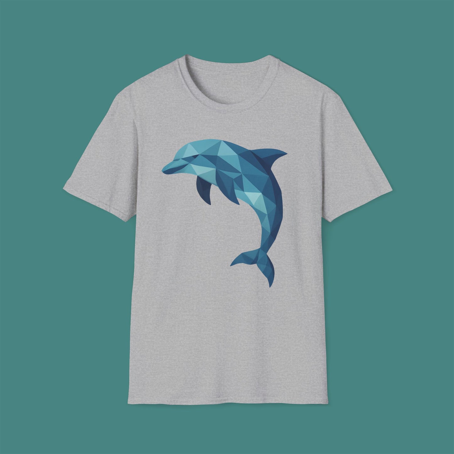 Geometric Polygon Dolphin Unisex T-Shirt