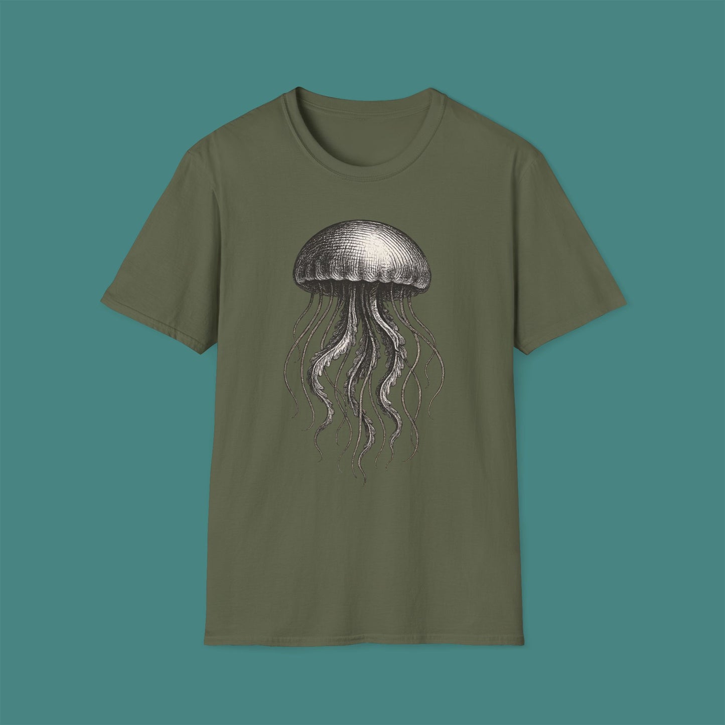 Vintage Etching Jellyfish Unisex T-Shirt