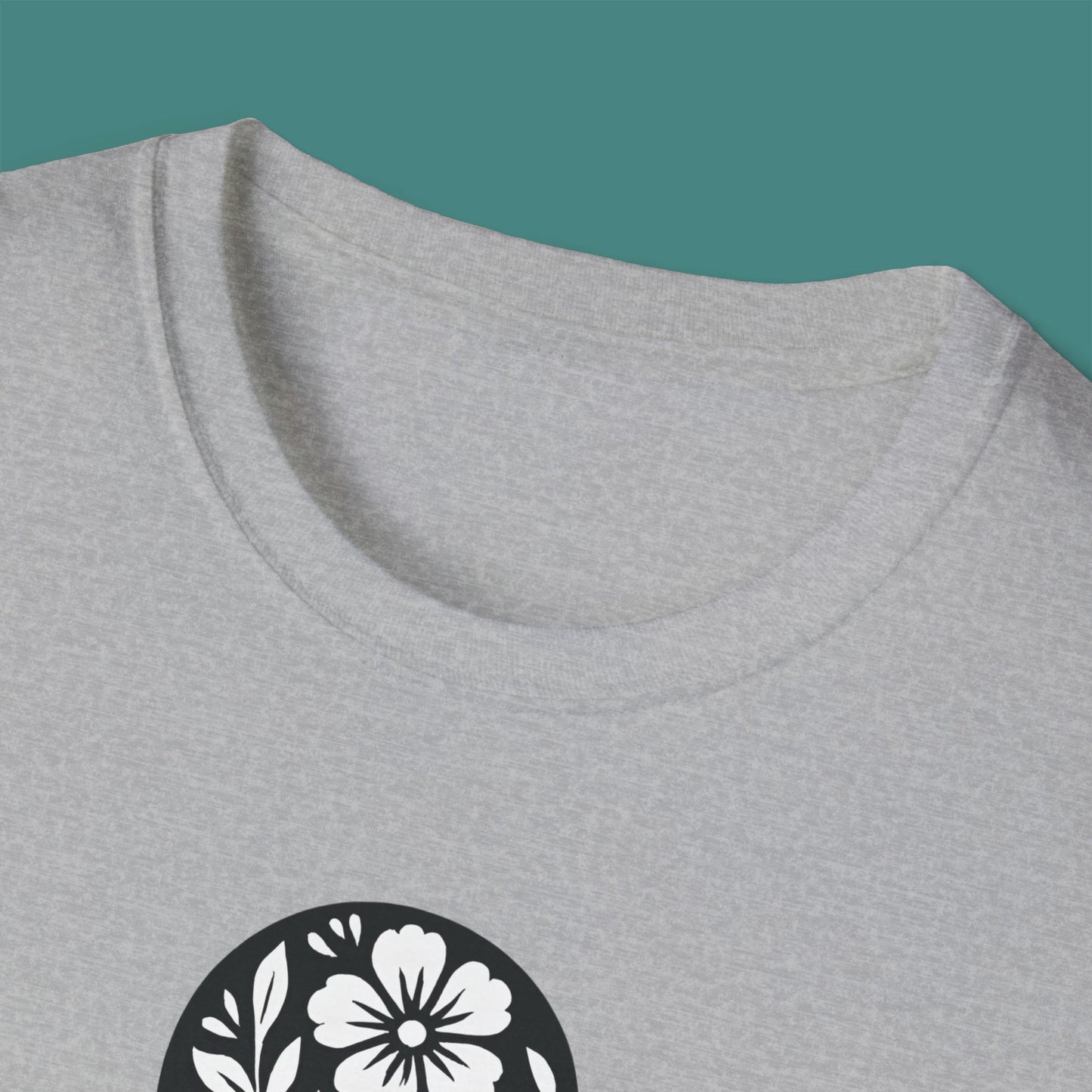 Floral Octopus Silhouette Unisex T-Shirt