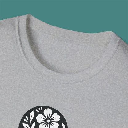 Floral Octopus Silhouette Unisex T-Shirt