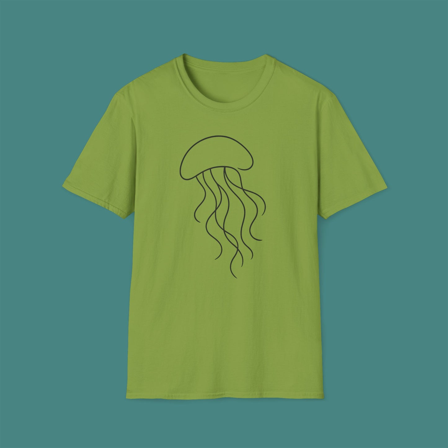 Minimalist Line Art Jellyfish Unisex T-Shirt