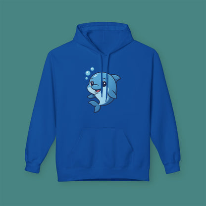 Cartoon Cute Dolphin Fleece Unisex Hoodie