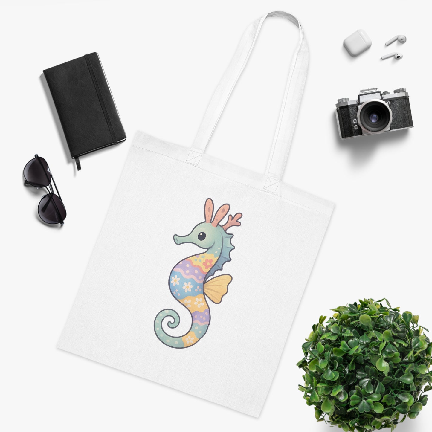 Easter Seahorse Tote Bag