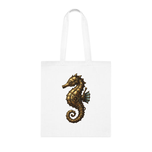 Steampunk Mechanical Seahorse Tote Bag
