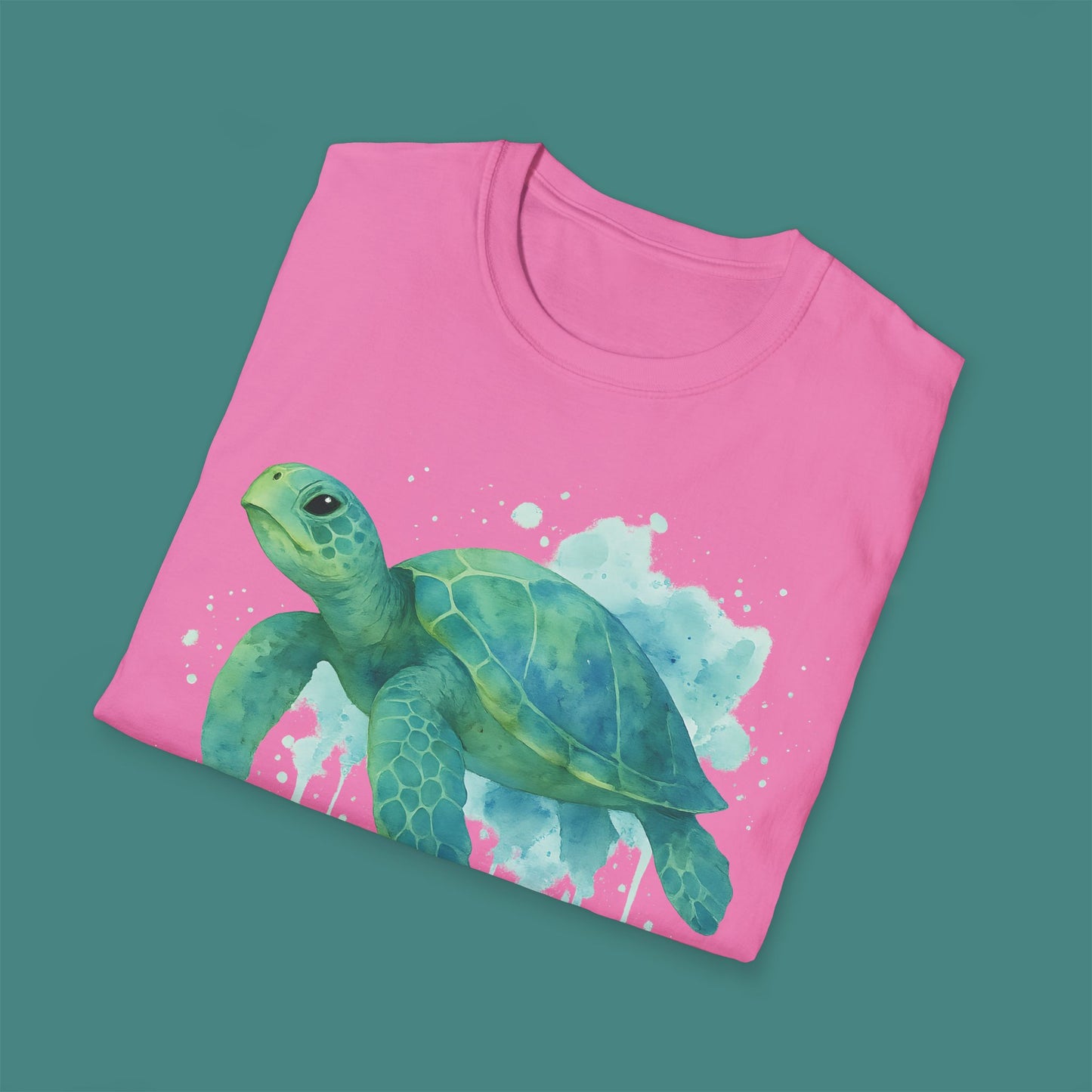Watercolor Splash Turtle Unisex T-Shirt