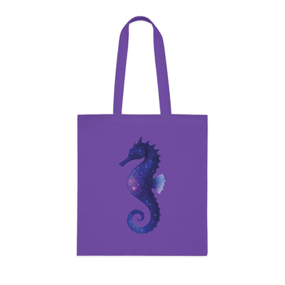 Cosmic Galaxy Seahorse Tote Bag