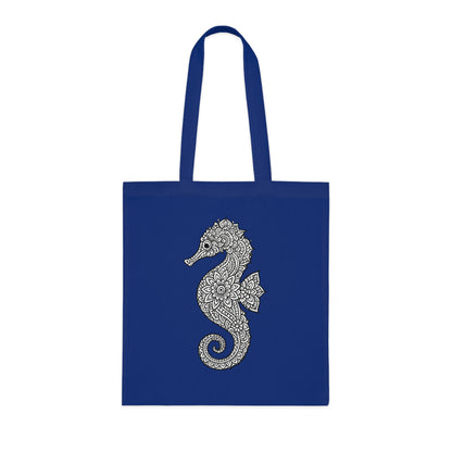 Intricate Mandala Seahorse Tote Bag