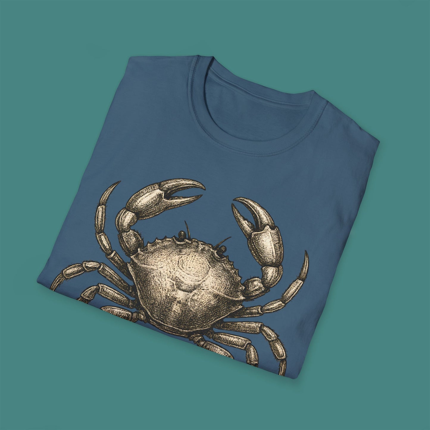 Vintage Etching Crab Unisex T-Shirt