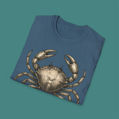 Vintage Etching Crab Unisex T-Shirt