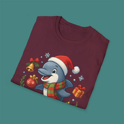 Christmas Dolphin Unisex T-Shirt
