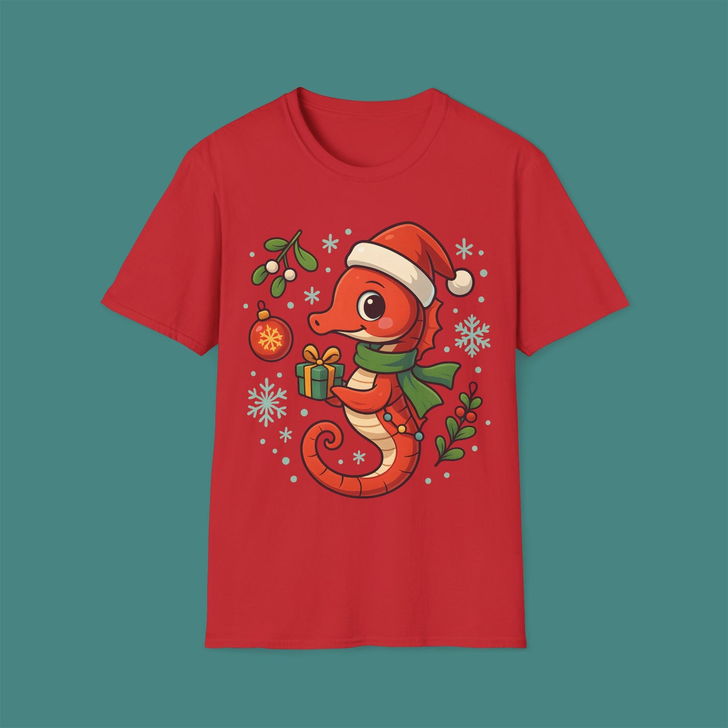 Christmas Seahorse Unisex T-Shirt