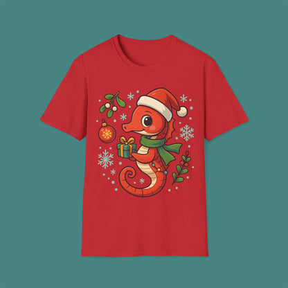 Christmas Seahorse Unisex T-Shirt