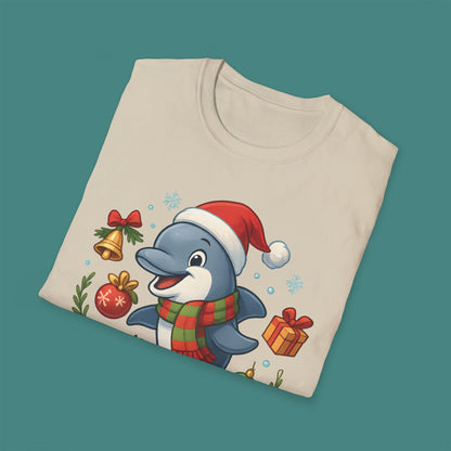 Christmas Dolphin Unisex T-Shirt