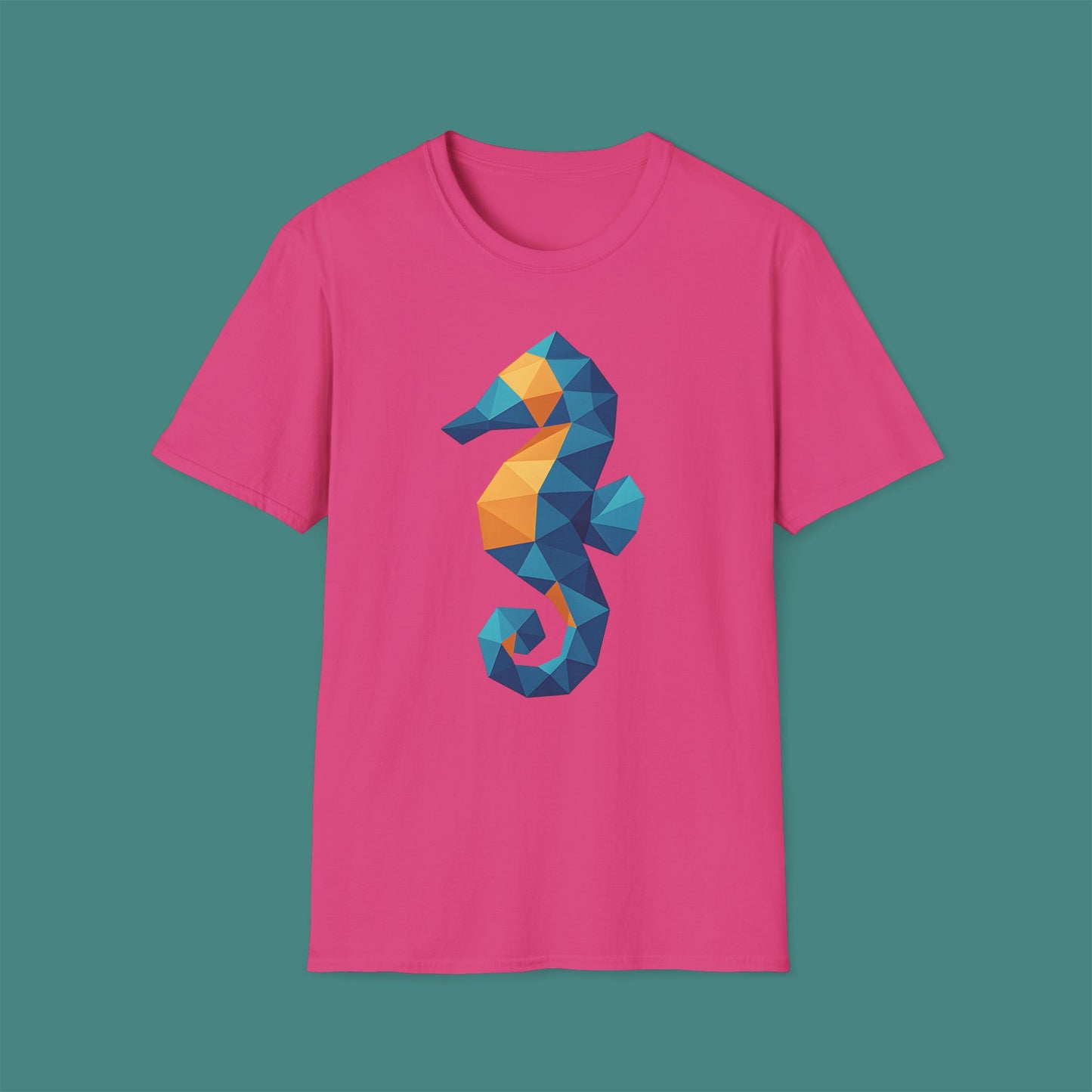 Geometric Polygon Seahorse Unisex T-Shirt