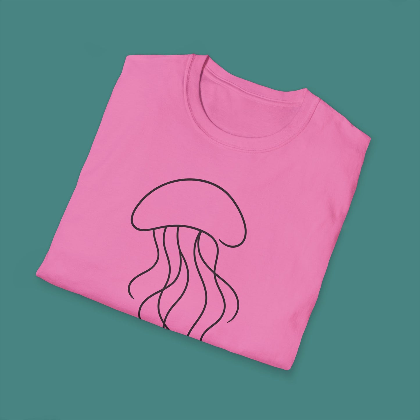 Minimalist Line Art Jellyfish Unisex T-Shirt