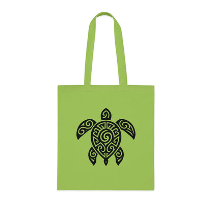 Tribal Tattoo Turtle Tote Bag