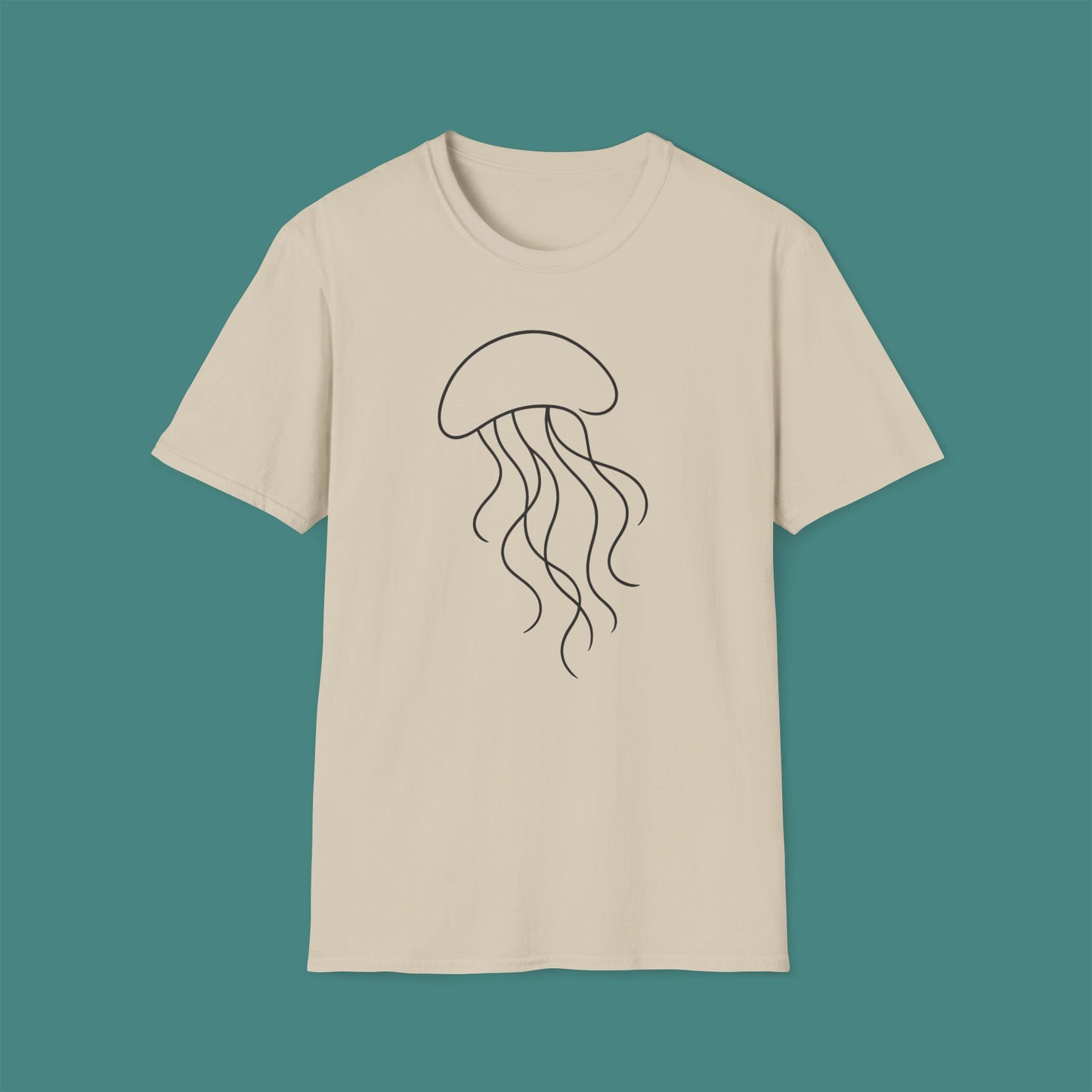 Minimalist Line Art Jellyfish Unisex T-Shirt