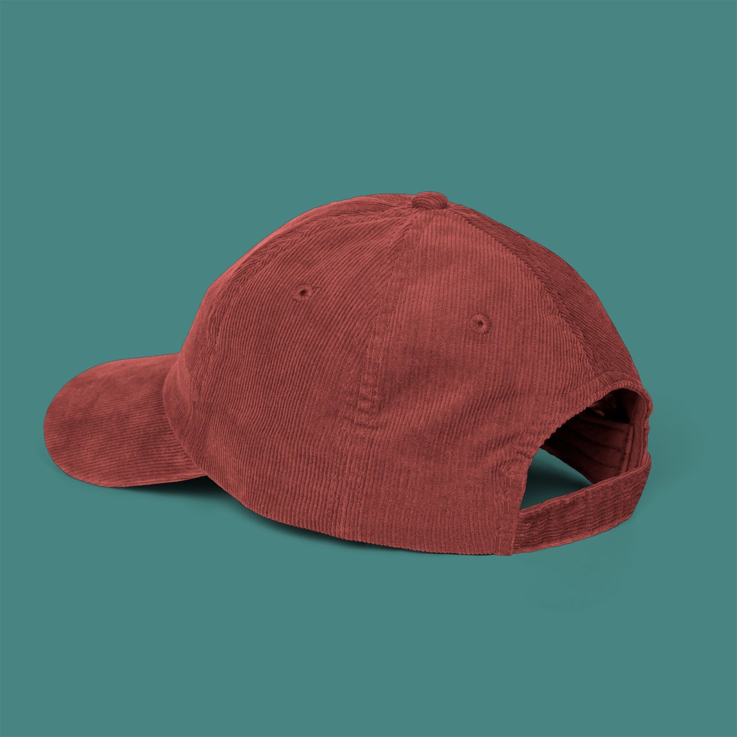 Floral Octopus Silhouette Corduroy Embroidered Cap