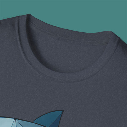 Geometric Polygon Shark Unisex T-Shirt