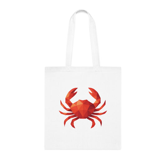 Geometric Polygon Crab Tote Bag