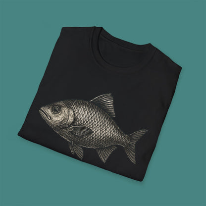 Vintage Etching Fish Unisex T-Shirt