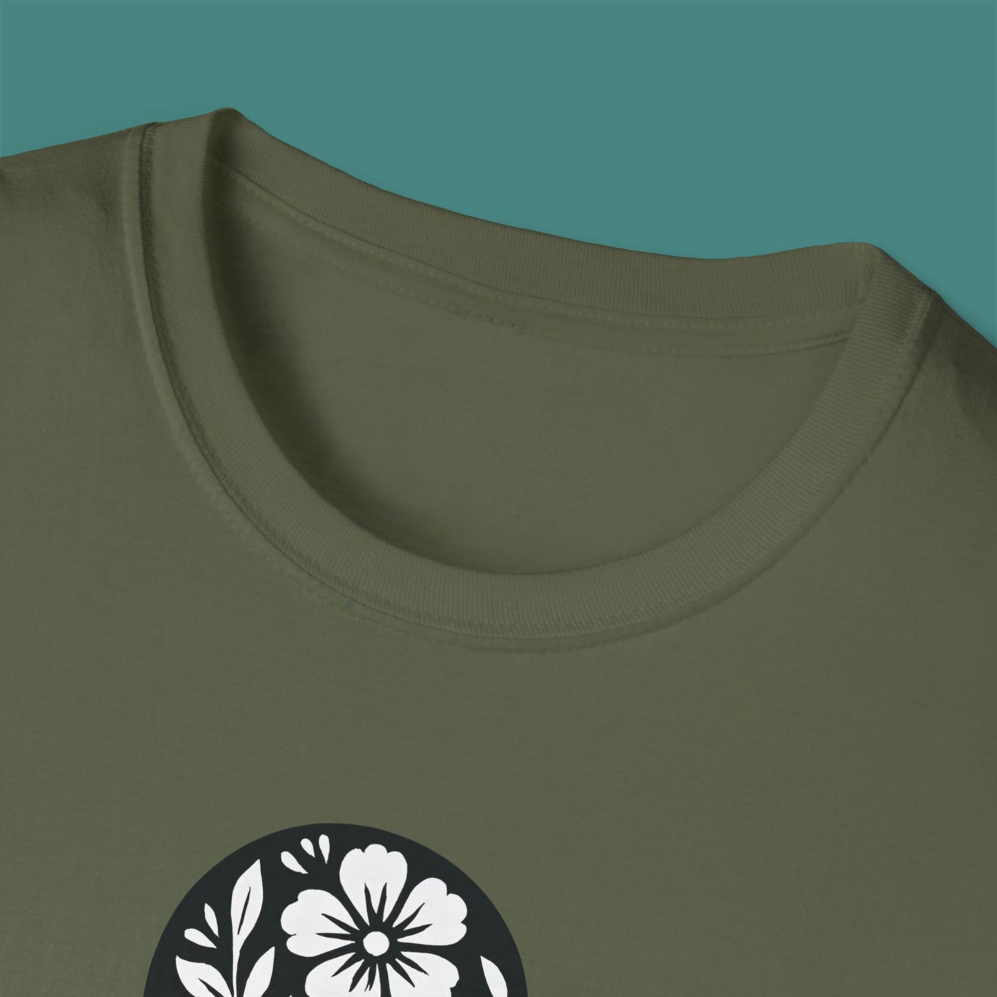 Floral Octopus Silhouette Unisex T-Shirt