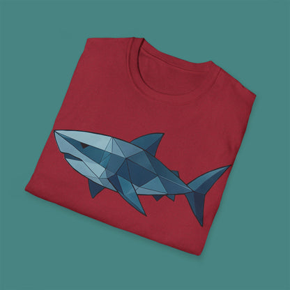 Geometric Polygon Shark Unisex T-Shirt