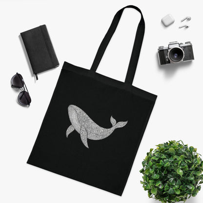 Intricate Mandala Whale Tote Bag